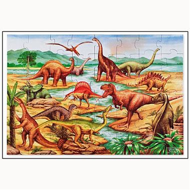 Melissa&Doug Puzzle de podea cu dinozauri