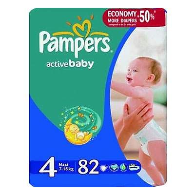 Pampers Scutece nr. 4 Active Baby Maxi, 7-14 kg, 82 bucati