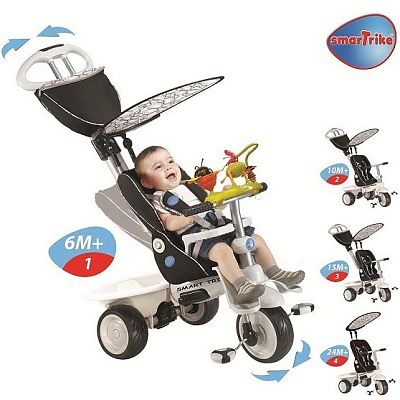 Smart Trike Tricicleta Smart Trike Recliner Stroller 4 in 1 Negru