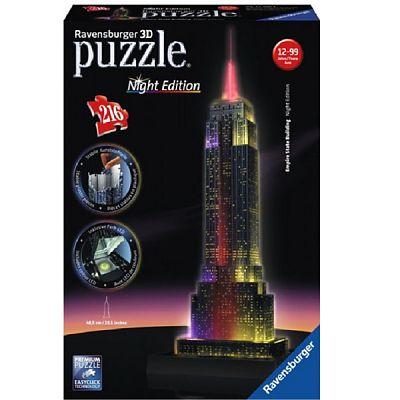 Ravensburger Puzzle 3D  Empire State Building - Lumineaza Noaptea , 216 Piese