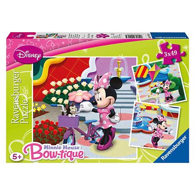 Ravensburger Puzzle Minni Mouse Bow-tique, 3x49 piese
