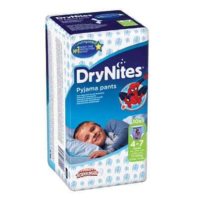 Huggies Chilot absorbant noapte pentru baieti DryNites, 4-7 ani, 10 bucati